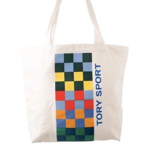 LIKE NEW TORY SPORT COLORBLOCK CANVAS TOTE